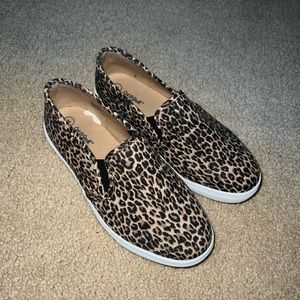 Animal Print Slip-on Canvas Sneakers